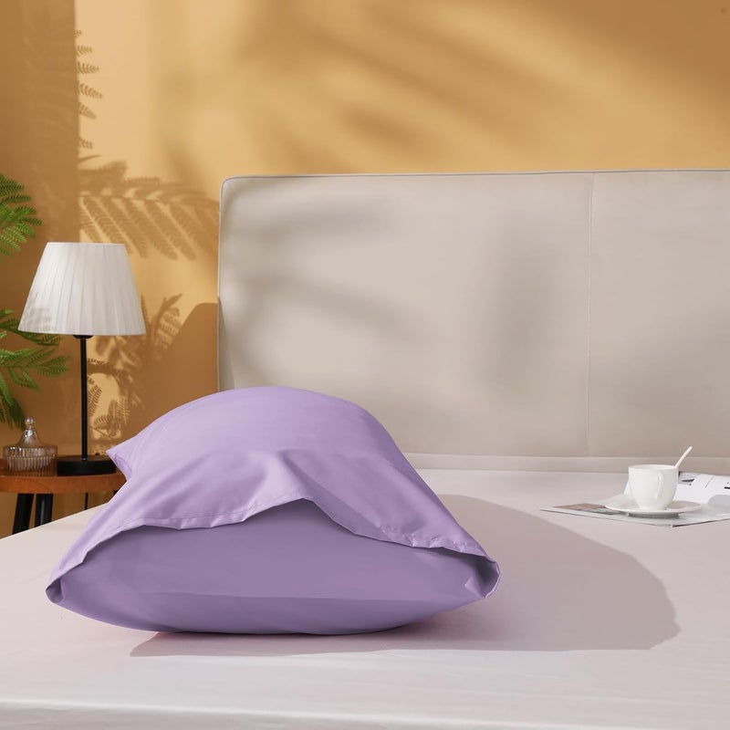 DOWNSTORIA Body Pillow Cover, Ultra Soft Microfiber Long Pillowcase, Envelope Closure Large Pillow Cases 20x54 inch (Light Purple) - Image 4