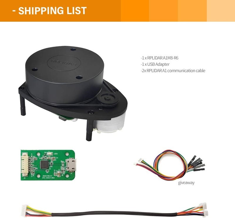 Slamtec RPLIDAR A1M8 2D 360 Degree 12 Meters Scanning Radius LIDAR Sensor Scanner for Obstacle Avoidance and Navigation of Robots - Image 3
