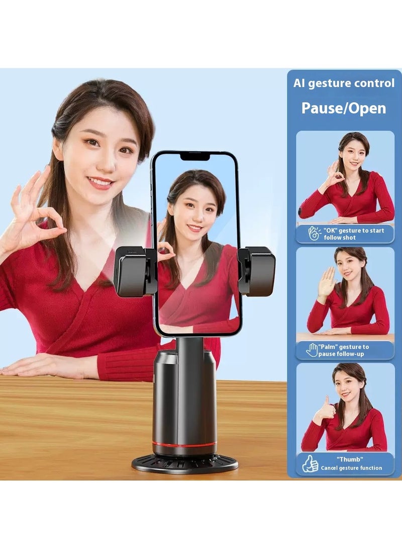 Auto Face Tracking Phone Holder RGB Selfie Light,360°Rotation Face Body Phone Tripod,Smart Shooting Camera Mount,Rechargeable Remote and Light for Live Vlog Streaming Video - Image 5