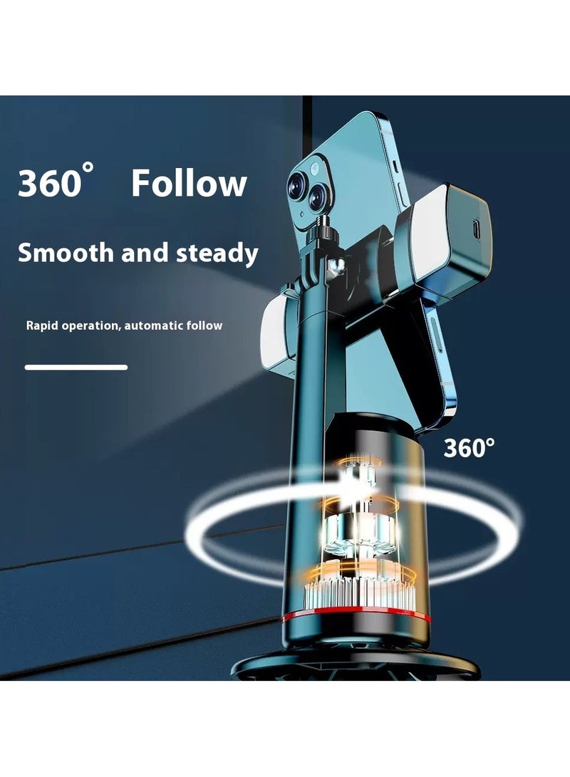 Auto Face Tracking Phone Holder RGB Selfie Light,360°Rotation Face Body Phone Tripod,Smart Shooting Camera Mount,Rechargeable Remote and Light for Live Vlog Streaming Video - Image 3