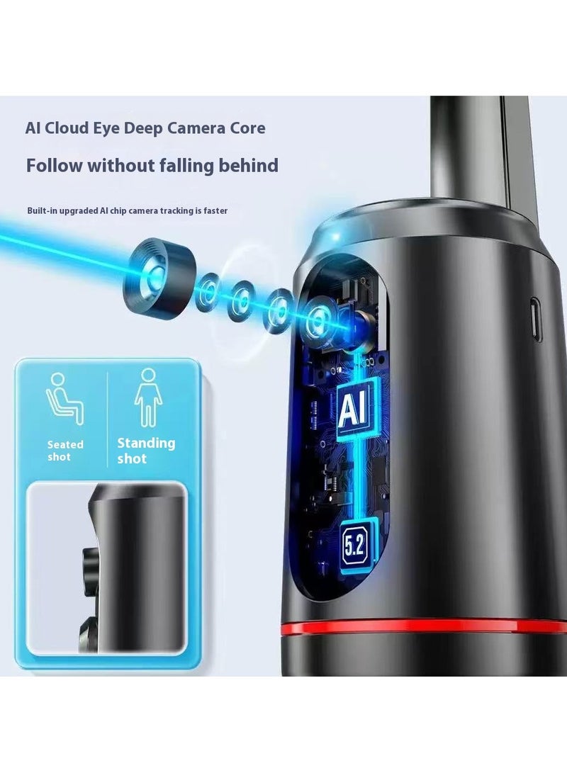 Auto Face Tracking Phone Holder RGB Selfie Light,360°Rotation Face Body Phone Tripod,Smart Shooting Camera Mount,Rechargeable Remote and Light for Live Vlog Streaming Video - Image 4