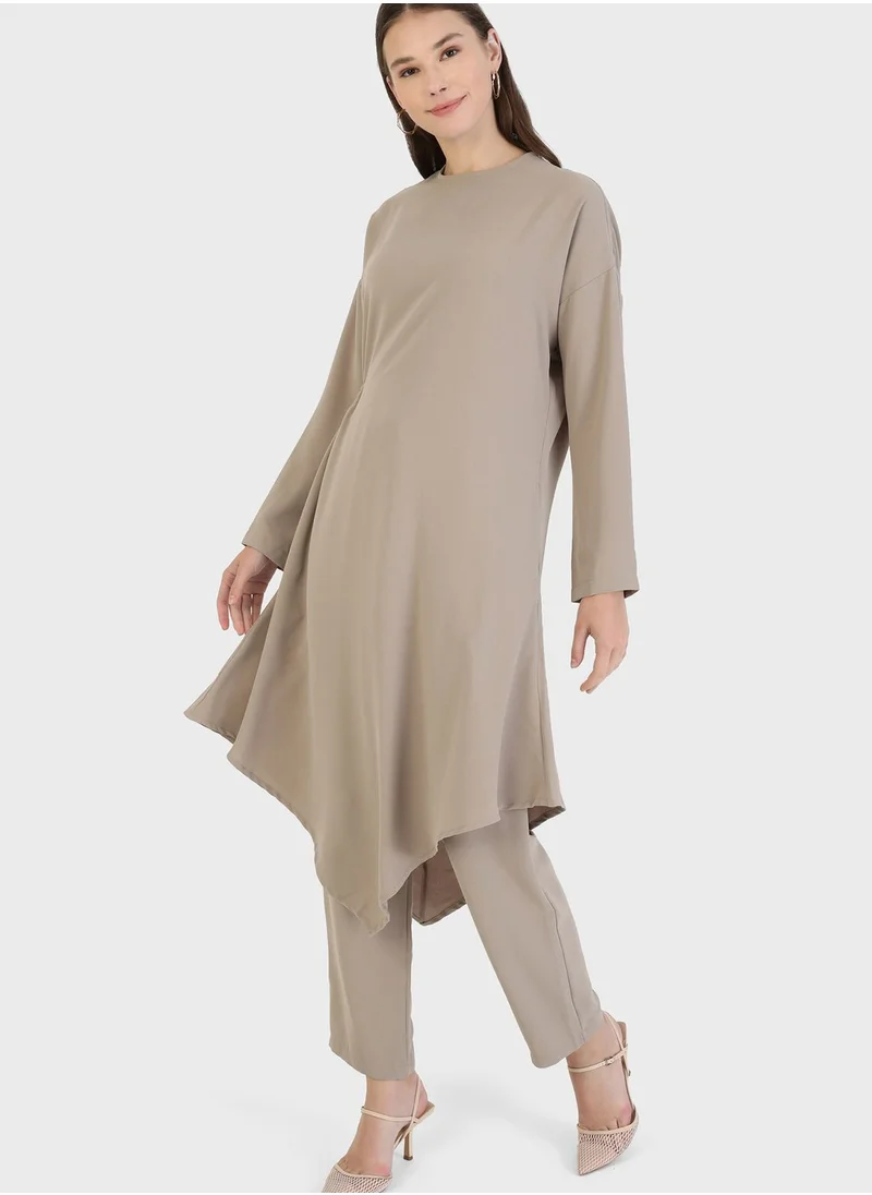 Modanisa Pocket Detail Tunic & Pants Set