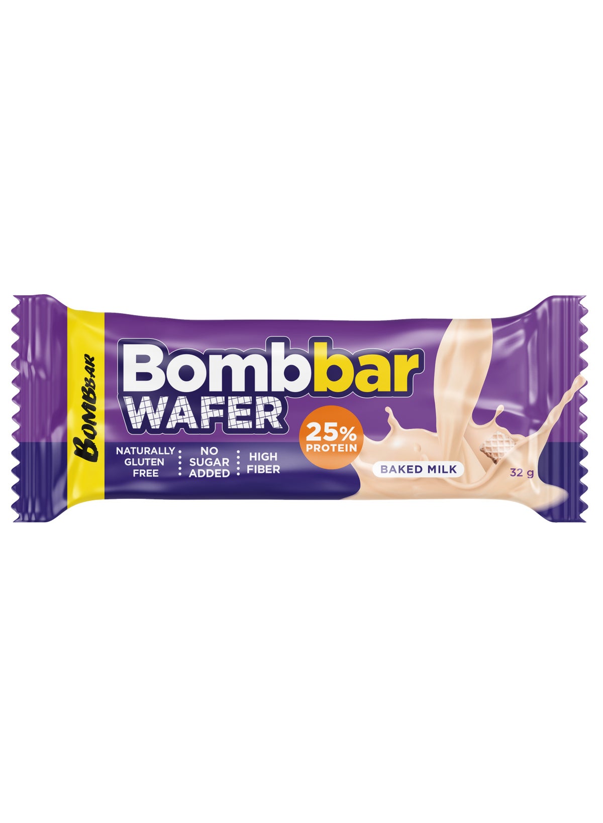 Protein Wafer With Baked Milk, Gluten Free, High Fiber And No Sugar Added 12X32G