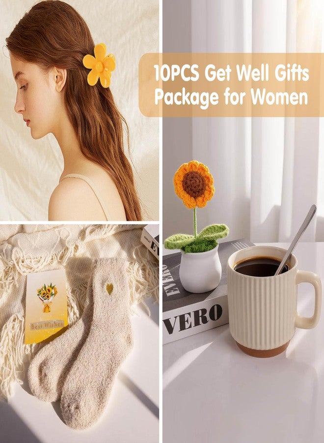 Get Well Soon Gift Baskets for Women Care Package for Women Sunflower Gift Basket Self Care Birthday Gifts Thinking of You Sympathy Gifts for Mom Sister Best Friend Wife Girlfriend - Image 4