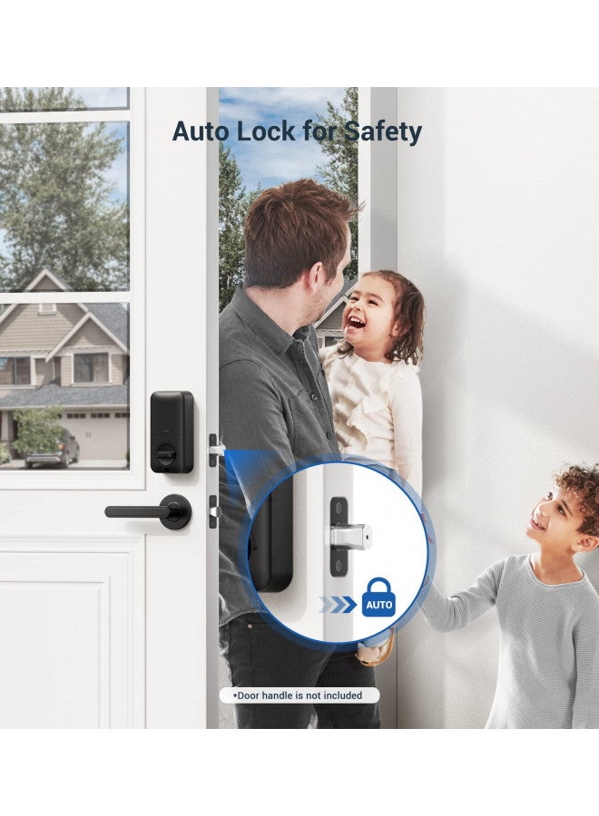 Veise Fingerprint Door Lock, Keyless Entry Door Lock, Electronic Keypad Deadbolt, Biometric Smart Locks for Front Door, Auto Lock, Anti-Peeking Password, Easy Install, Matte Black - Image 3