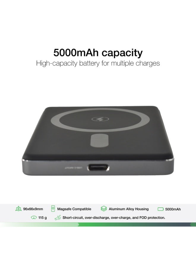 Dviced Ultrathin MagsafePower bank with 5000mAh capacity - Grey - Image 3