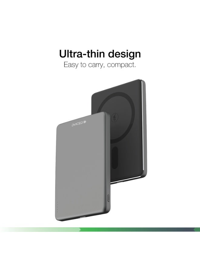 Dviced Ultrathin MagsafePower bank with 5000mAh capacity - Grey - Image 2