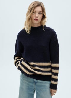 MANGO Perkins Neck Striped Sweater  - Image 1
