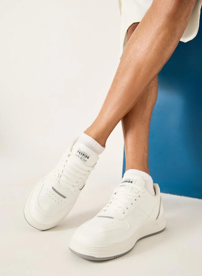 Styli Styli Panelled Lace-Up Sneakers