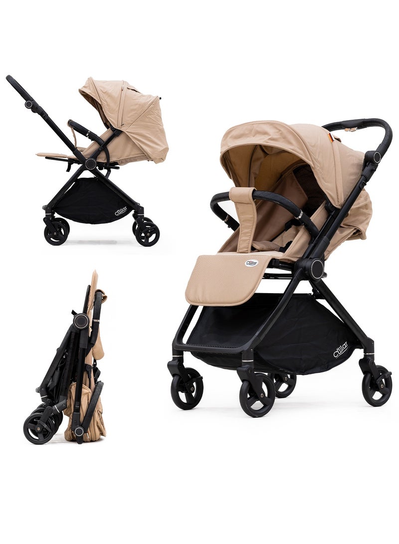 Cullar Premium Compact Baby Stroller – Lightweight & Foldable, 360° Swivel Wheels, Adjustable Reclining Seat, Reversible Handle, Large Storage Basket, Ergonomic Design, Perfect for Newborns & Toddlers, Travel-Friendly & Easy to Use - Image 1
