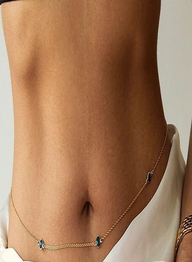 Fabme Women's Waist Chain - Stylish Saree Gold Plated Belly Chain Body Hip Chain for the Waist Ladies Sexy Bikini Jewelry (26-42 In) - Image 4