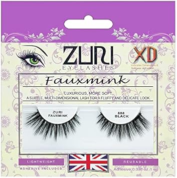 ZURI Fauxmink False Eyelashes XD8D XDimensional Natural False Lashes False Eyelashes Natural Look Thick Eyelashes With Lash Applicator Natural Eyelashes with Glue Mink Eyelashes Style 888 - Image 1