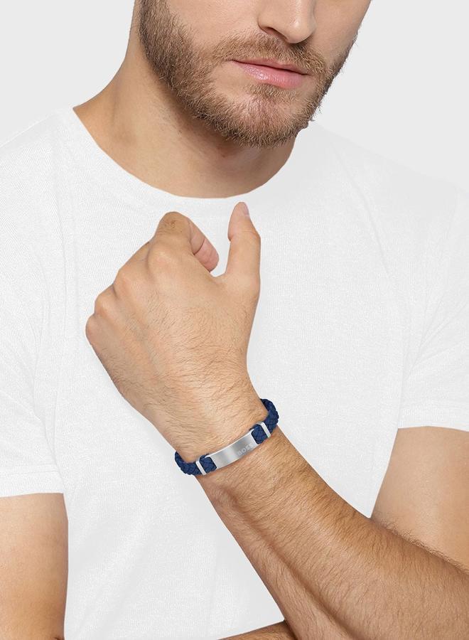 BOSS Dylan Bracelet with Suede Leather and Details in Stainless Steel - 1580609 - Image 2