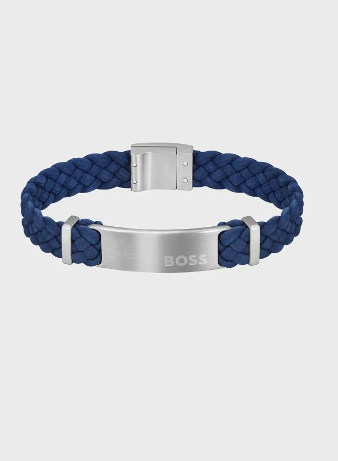 BOSS Dylan Bracelet with Suede Leather and Details in Stainless Steel - 1580609