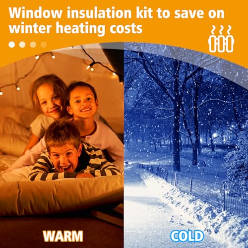 Apipi Patio Door Window Insulation for Winter - 87 × 118 in Thicken Sealing Plastic for Winterizing, Clear Shrink Film Cover Kit with Double-Side Tape for Patio Large Window/Sliding Door/French Door - Image 3