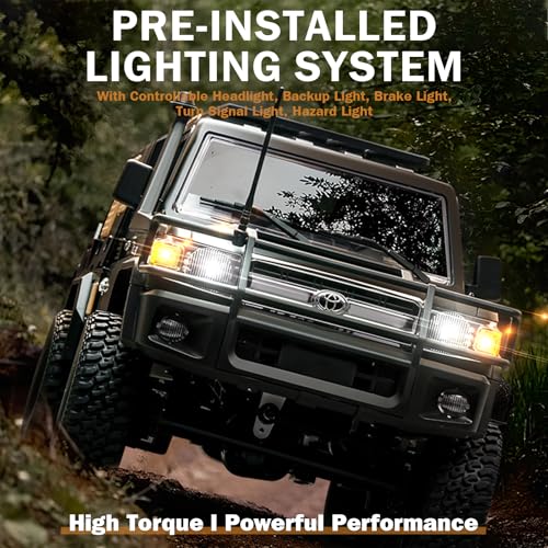 ARRIS 1/12 RC Rock Crawler, MN-82S Toyota LC79 RC Pickup Truck, 2.4GHz RC Rock Crawler 4x4 Remote Control Off Road Car RTF with Upgraded Chassis Hobby Grade Toy Gifts for Adults - Image 2