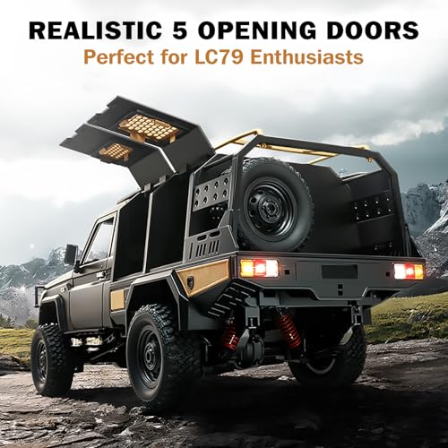 ARRIS 1/12 RC Rock Crawler, MN-82S Toyota LC79 RC Pickup Truck, 2.4GHz RC Rock Crawler 4x4 Remote Control Off Road Car RTF with Upgraded Chassis Hobby Grade Toy Gifts for Adults - Image 5