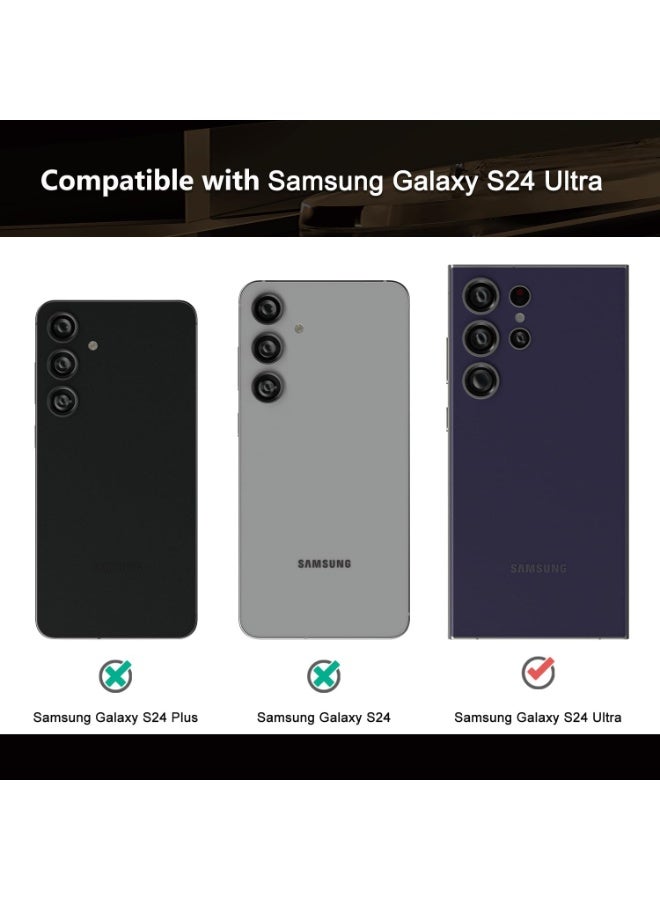Camera Screen Protector for Samsung Galaxy S24 Ultra 5G | [Anti-Scratch] [HD] [No Bubble] Lens Screen Protector for Samsung Galaxy S24 Ultra - Gold - Image 3