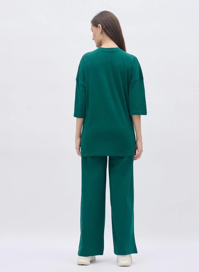Styli Styli Oversized Graphic T-Shirt and Joggers Co-Ords