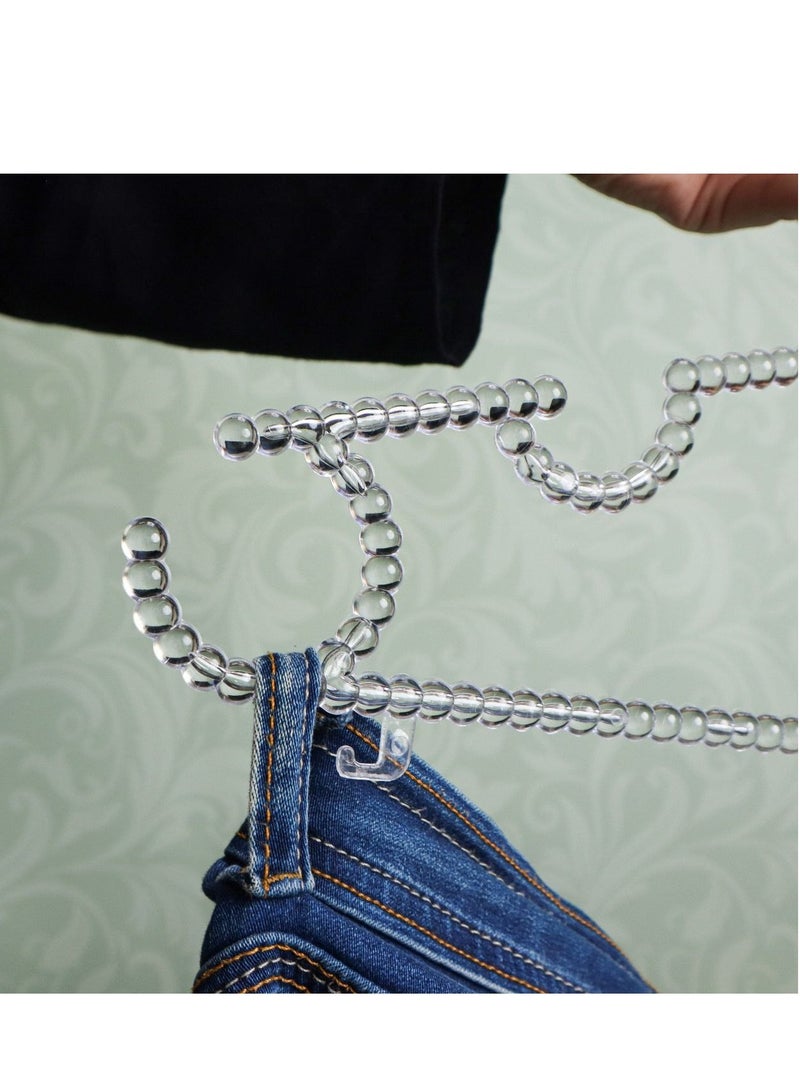 Bubbles Crystal Clear Hangers Modern Sturdy and Elegant to Keep Clothes Organized - Set of 6. - Image 3