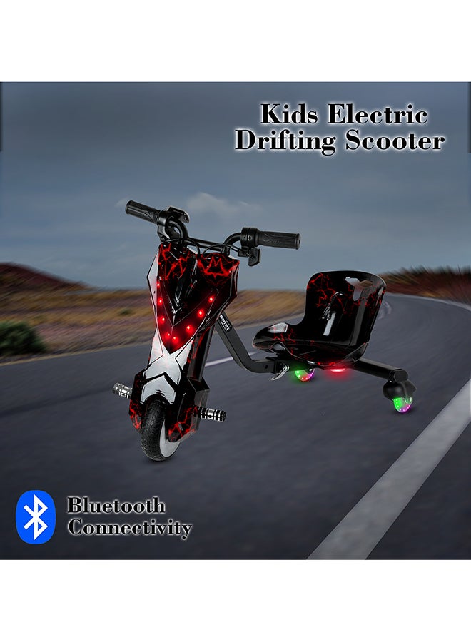 MyToys | Mini 36V High-Power 360Â° Electric Stunt Drifting Scooter For Kids & Adults - Adjustable Body With Bluetooth & Protective Gear, 3 Speed Modes, 250W Brushless Motor, 8-15 Km/H With 80 Kg Load, Noon Exclusive Series - Electric Black Red | Black | Age 6+ - Image 4