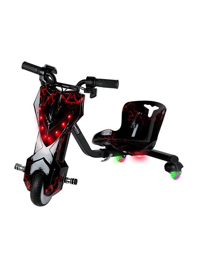 MyToys | Mini 36V High-Power 360Â° Electric Stunt Drifting Scooter For Kids & Adults - Adjustable Body With Bluetooth & Protective Gear, 3 Speed Modes, 250W Brushless Motor, 8-15 Km/H With 80 Kg Load, Noon Exclusive Series - Electric Black Red | Black | Age 6+ - Image 3