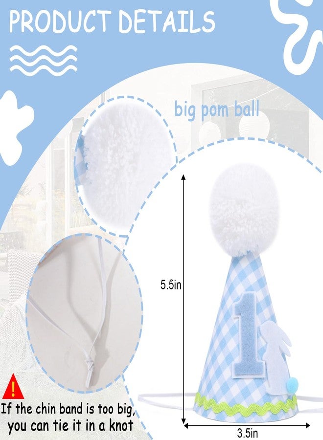 Agkvw Some Bunny Is One Birthday Hat - Petter Rabbit 1st Birthday Hat for Boys, Easter First Party Crown, Spring 1st birth Decorations - Image 3