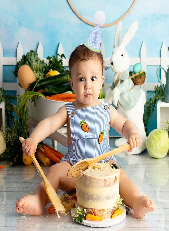 Agkvw Some Bunny Is One Birthday Hat - Petter Rabbit 1st Birthday Hat for Boys, Easter First Party Crown, Spring 1st birth Decorations - Image 4