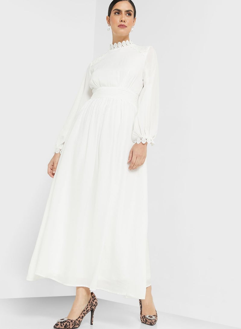 ELLA Bishop Sleeve Flare Dress  - Image 4