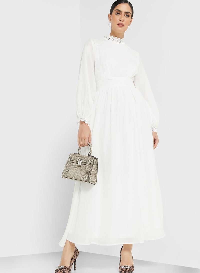 ELLA Bishop Sleeve Flare Dress  - Image 1