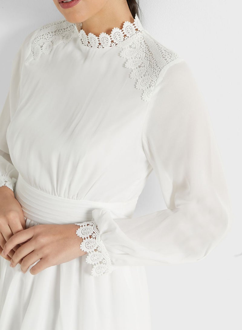ELLA Bishop Sleeve Flare Dress  - Image 3