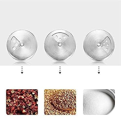 RJ kitchenware Store Namak Dani for Home kitche/Hotel Spice Jar Stainless Steel & Glass with Holder Stand (Set of 2)-Salt & Pepper Shaker, Oregano,Chilli Flakes, Sugar| Dining Table Masala Box Dabbi - Image 4