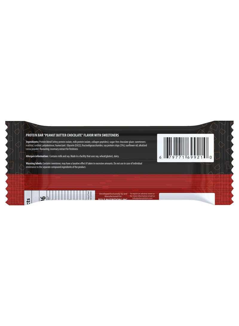POLE NUTRITION Protein Bar (Chocolate) - No Added Sugar, 22g Protein, Pack of 12 (60g Each) - Image 5