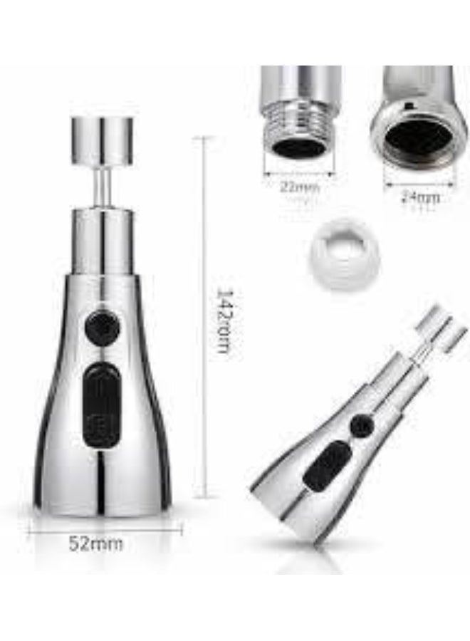 360-degree rotating faucet head – a flexible faucet accessory for easier washing, cleaning, and water conservation. - Image 2