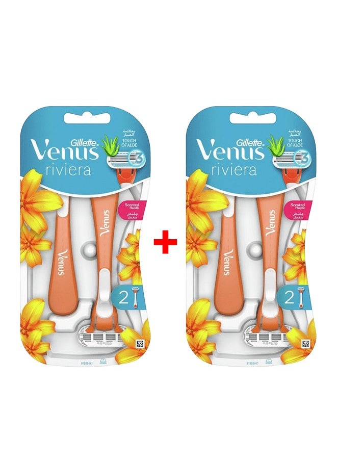 Venus Venus Rivera Disposable Razors 3 Blades - 2 Pack 