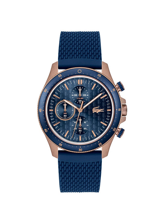 LACOSTE - Men Chronograph Round Shape Silicone Wrist Watch 43 mm - Image 1