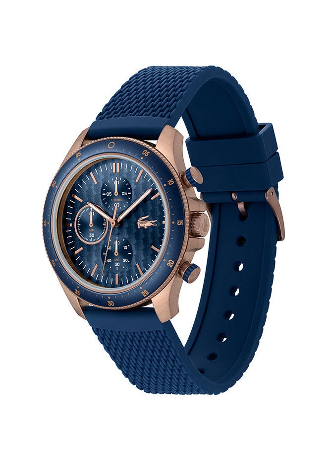 LACOSTE - Men Chronograph Round Shape Silicone Wrist Watch 43 mm - Image 1