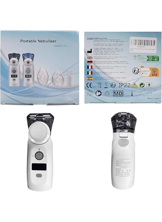 Portable Nebuliser Set – Ultra Quiet Inhalation Device for Adults & Children – Rechargeable USB – Timer & Display – Easy-to-Use for Travel & Home - Image 3