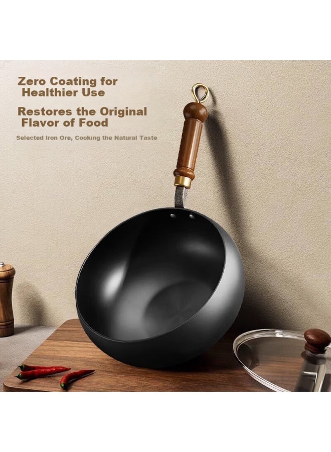 Pakchoice Zhangqiu Large Belly Iron Wok Non-coated Non-stick Stir-fry Pan Compatible With Induction Cooker And Gas Stove - Image 3