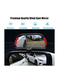 KASTWAVE Side Rearview Mirror, Blind Spot Mirrors, Adjustable Mounted Blind Spot Mirror, HD Glass Wide Angle Side Rearview Mirror Universal, Adjustable Car Auxiliary Wide Angle Side Rearview Mirror for Cars  - Image 4