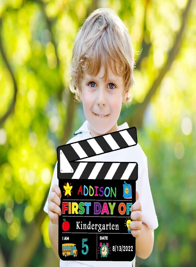FLYAB First and Last Day of School Chalkboard Sign - Double Sided Board Personalized 1st Day of Back to School Photo Prop Sign for Kindergarten Preschool Kids Girls Boys - Image 4