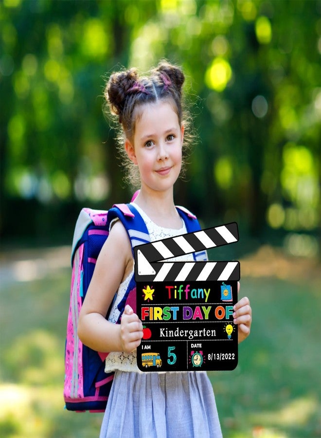 FLYAB First and Last Day of School Chalkboard Sign - Double Sided Board Personalized 1st Day of Back to School Photo Prop Sign for Kindergarten Preschool Kids Girls Boys - Image 3