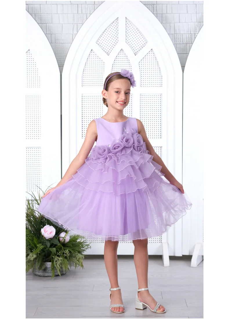 VIA BAMBINO Flower Girls Dress Lilac 3192