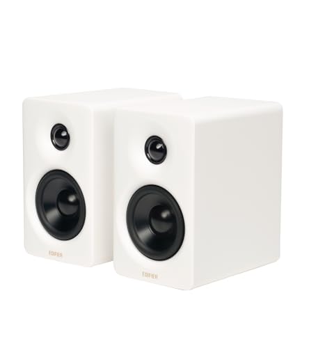 Edifier M60 Multimedia Speaker Bluetooth 53 66W RMS HiRes Audio HiRes Wireless Audio LDAC3 Mid Bass 1 Tweeter USBC Aux Inputs Compact Desktop Speaker White - Image 1