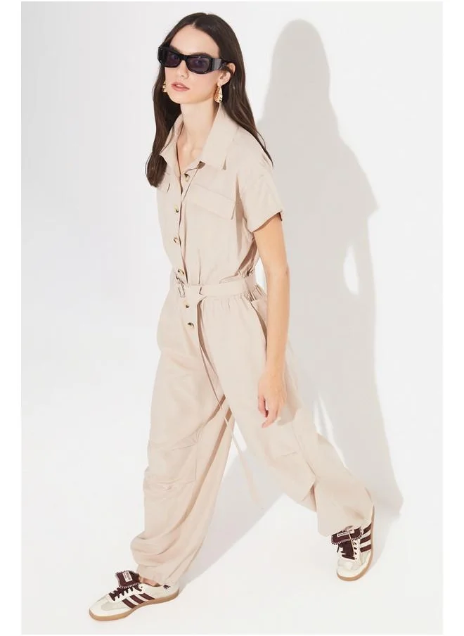 JUNE June Jumpsuit with Pocket Detail