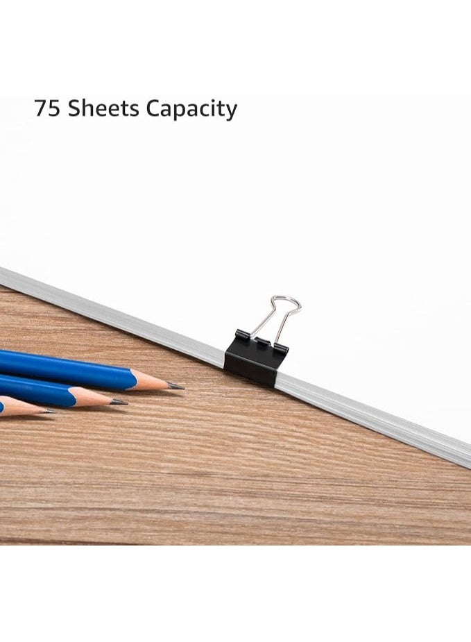Cosmic 12pcs Black Binder Clips 19mm Small Metal Paper Clamps For Office School Business Use - Image 2