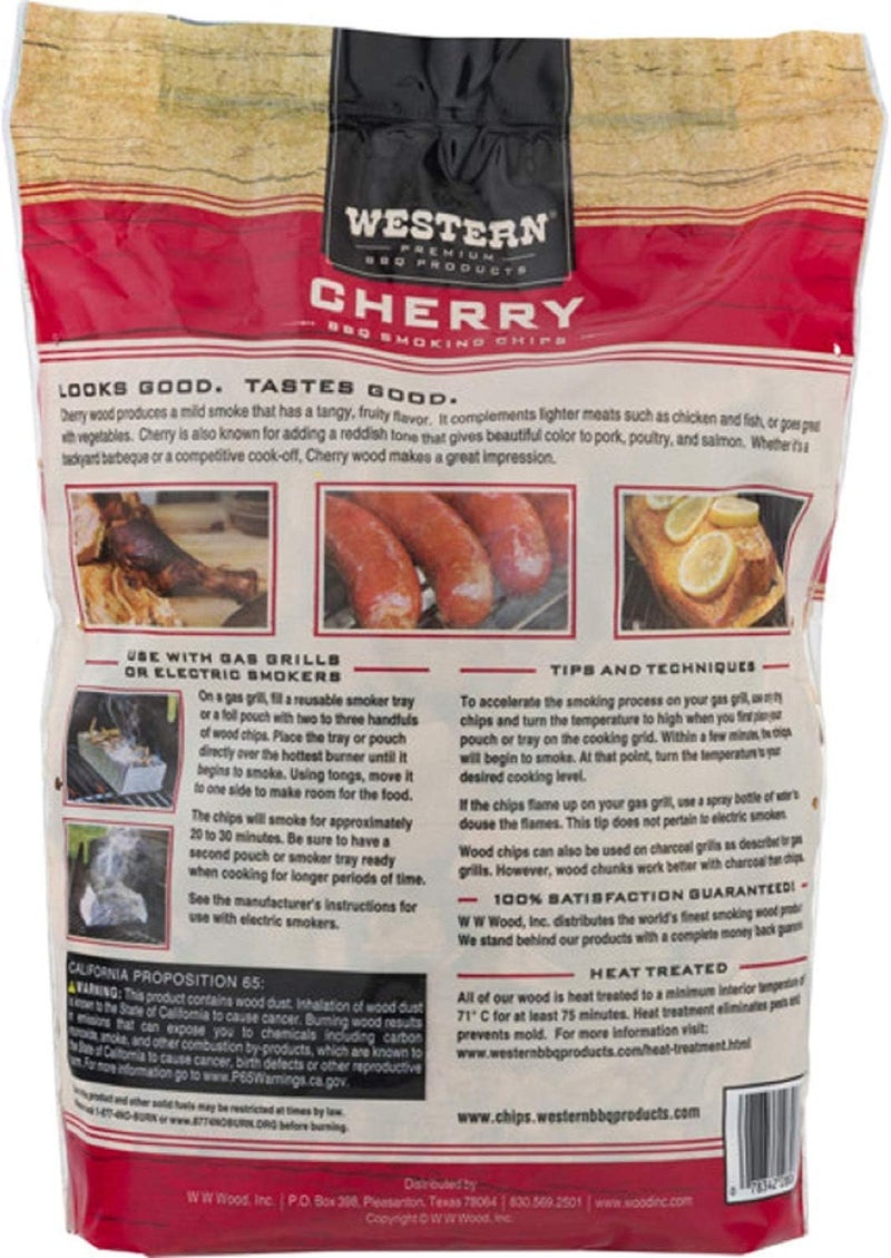 Western Popular BBQ Smoking Wood Chip Variety Pack Bundle (3) - Popular Flavors - Apple & Hickory, with Cherry - Image 5