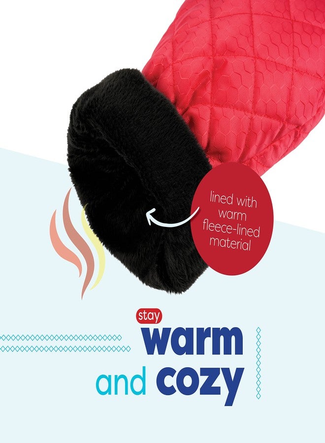 SCRUBIT Ice Sc with Glove - Car Windshield Sc for Ice and Snow w/Fleece Mitt - Quickly Scrape and Remove Snow While Staying Warm - Waterproof & Windproof - Car Sc Snow Brush (Red) - Image 4
