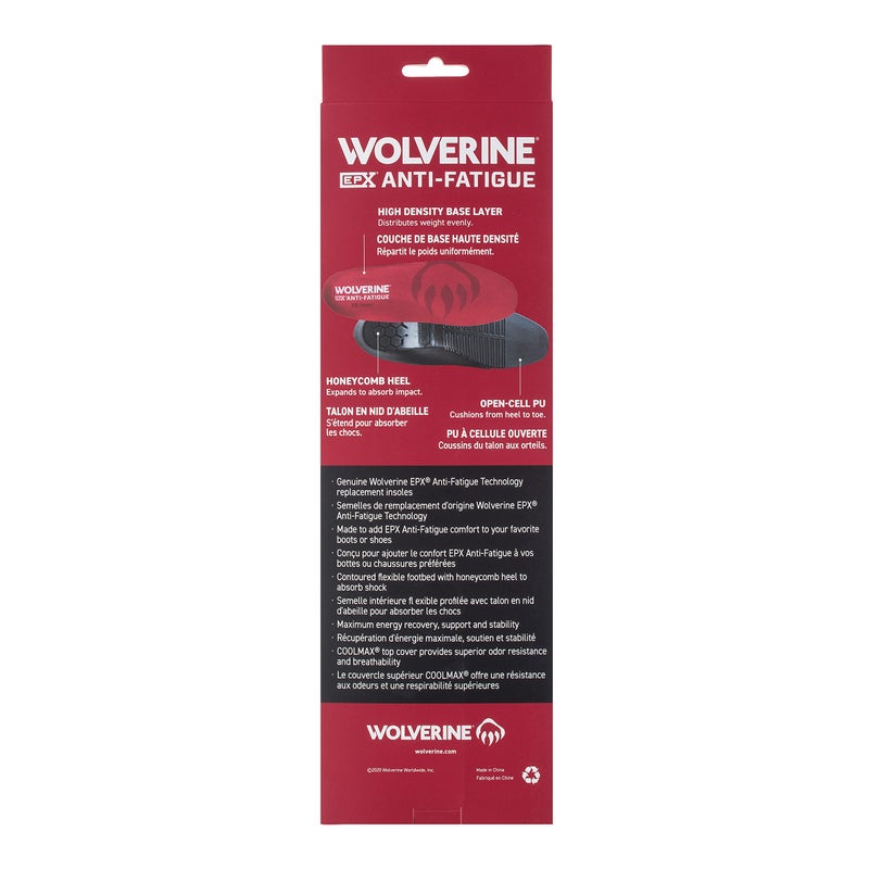 Wolverine 18.5 mm 1-Pack EPX Anti-Fatigue Insole Black 7 D (M) - Image 3