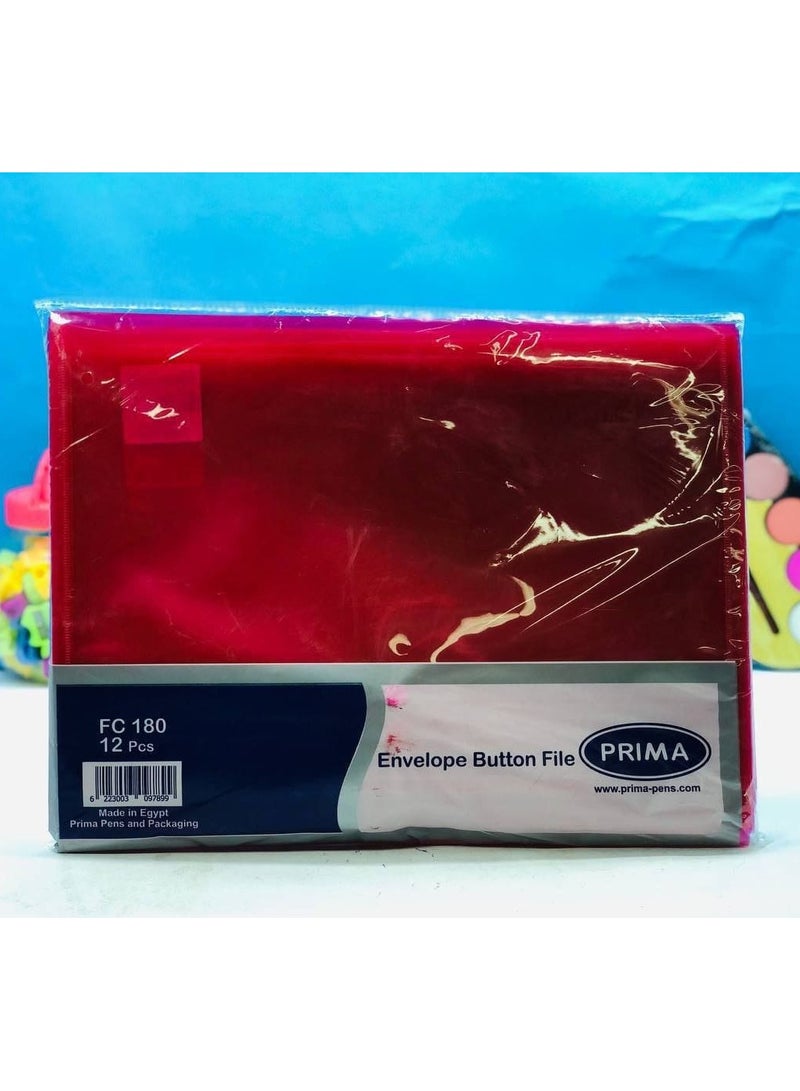 بريما حافظة بكبسولة النوع PRIMA  الخامة ١٨٠ جرام و تجمعلك كل الورق و للورق A4 بالالوان الخامة التقيلة  الكيس: ١٢ قطعة احمر